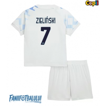 Inter Milan Piotr Zielinski #7 Echipament de Fotbal Replică 2025-26 Copii Deplasare (+ Șorturi)